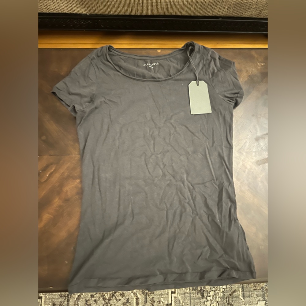ALLSAINTS Vetten tee in washed black NWT